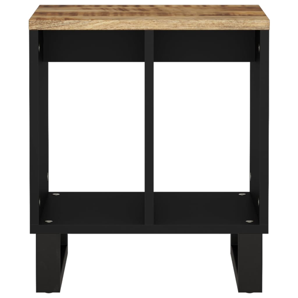 Mesa auxiliar madera maciza mango y tecnológica 40x31x46 cm