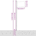Mástil de bandera modular aluminio plateado 6,08 m