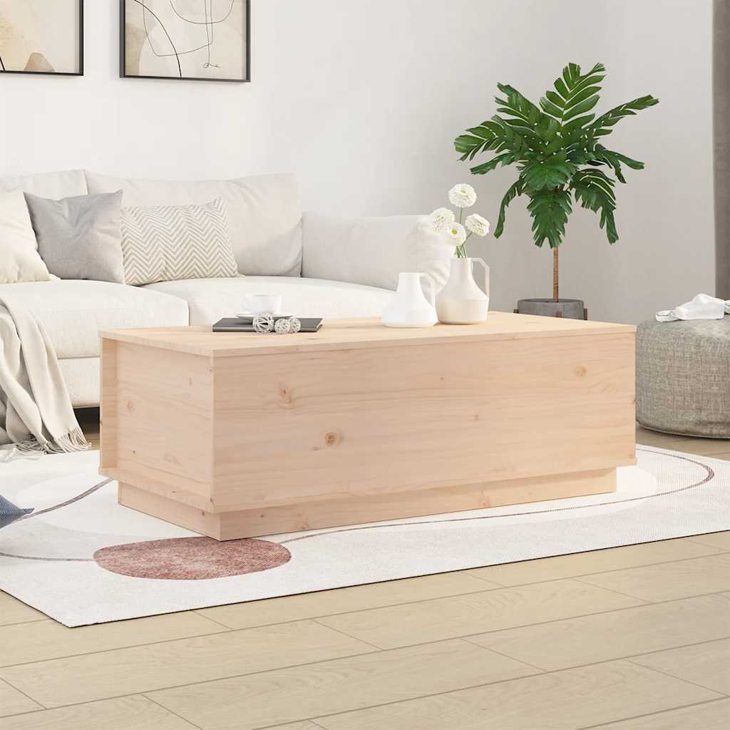 Mesa de centro de madera de pino maciza Ø 42,5x45 cm