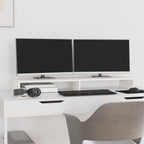 Soporte de monitor madera maciza de pino blanco 100x27x10 cm