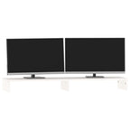 Soporte de monitor madera maciza de pino blanco 100x27x10 cm