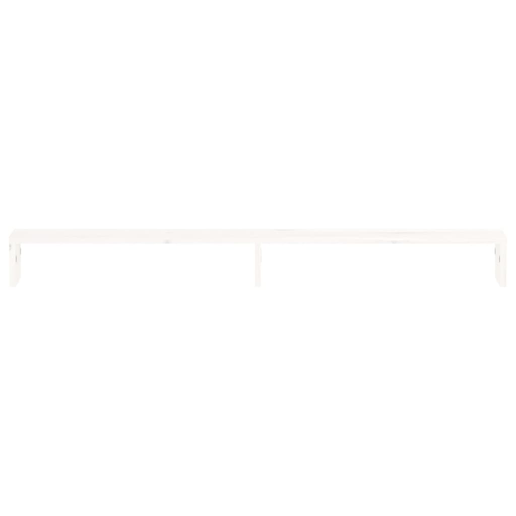 Soporte de monitor madera maciza de pino blanco 100x27x10 cm