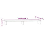 Soporte de monitor madera maciza de pino blanco 100x27x10 cm