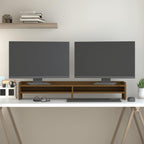 Soporte de monitor madera maciza de pino blanco 100x27x10 cm