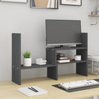 Soporte de monitor madera maciza de pino blanco 100x27x10 cm