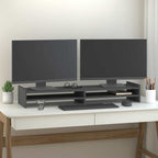 Soporte de monitor madera maciza de pino blanco 100x27x10 cm