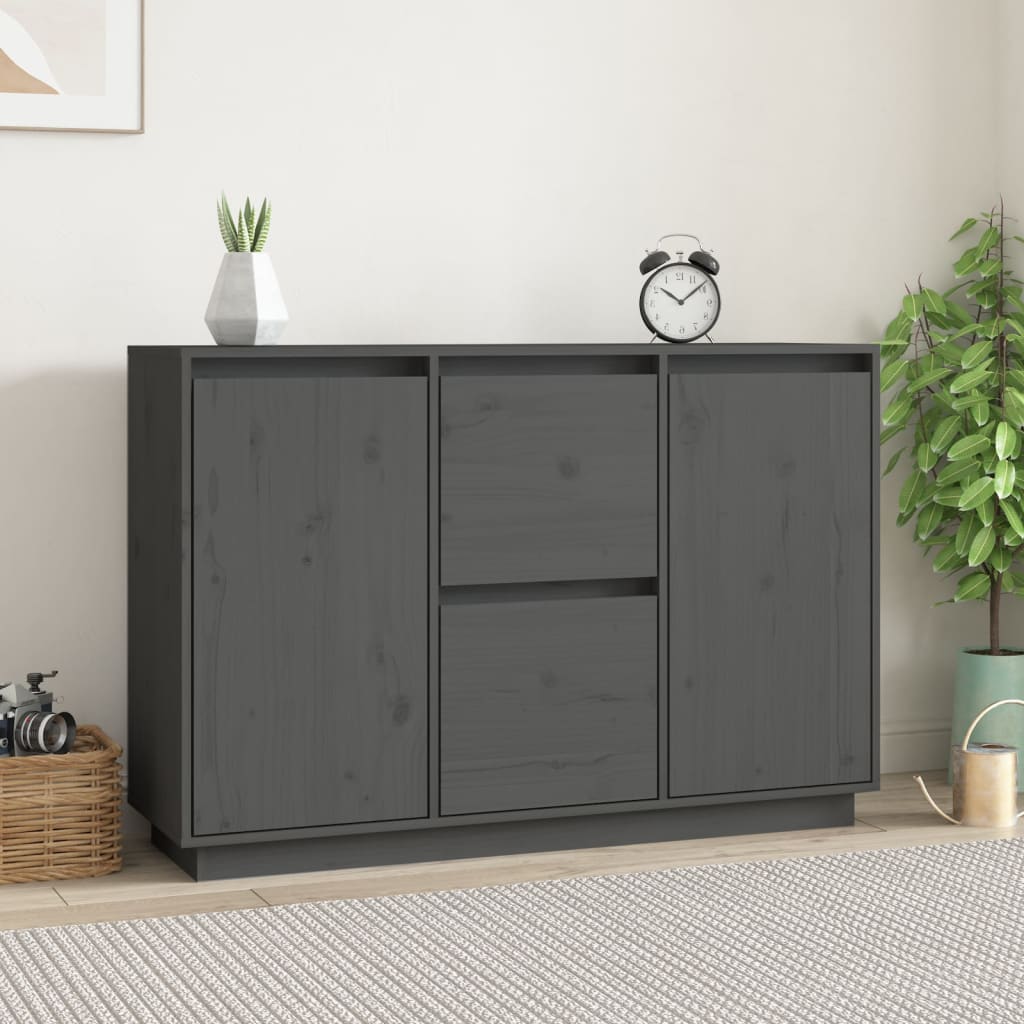 Aparador de madera maciza de pino 104,5x34x80 cm