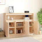 Aparador de madera maciza de pino 104,5x34x80 cm