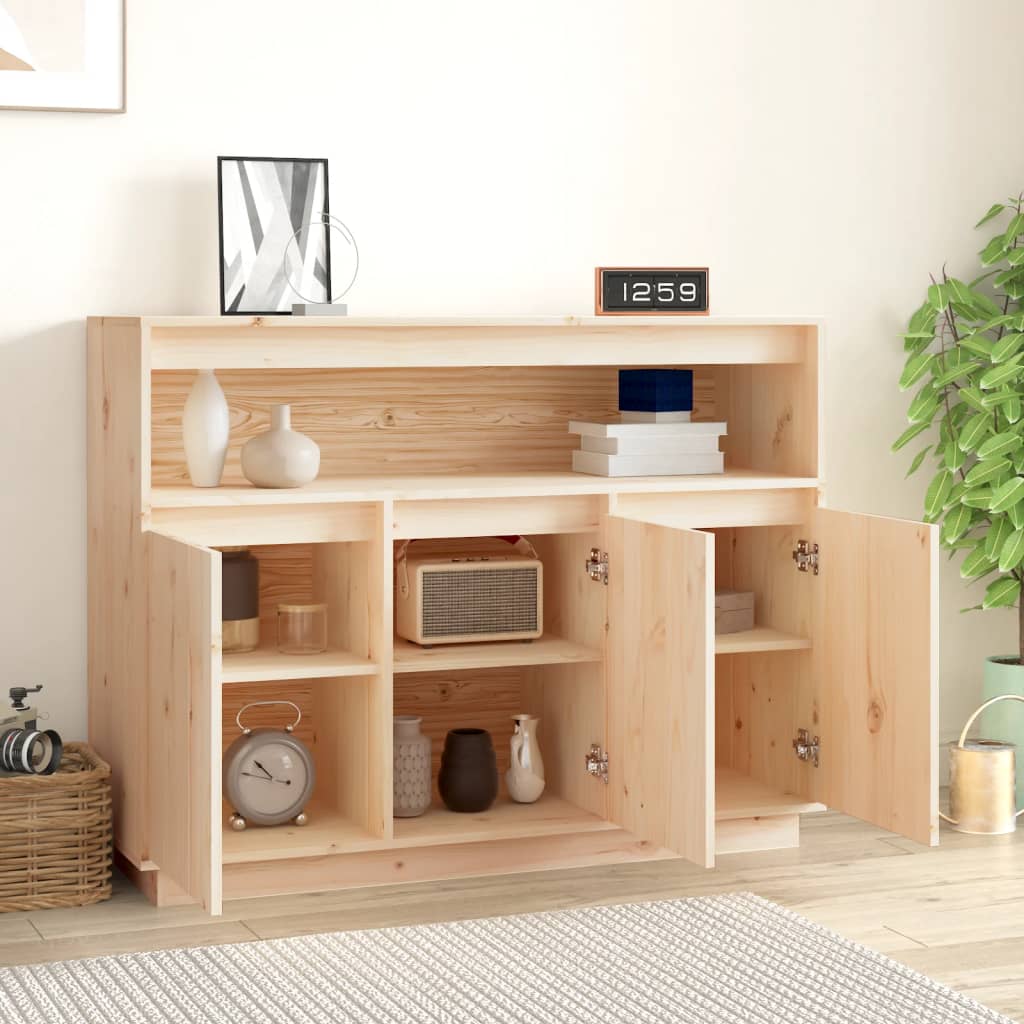 Aparador de madera maciza de pino 104,5x34x80 cm