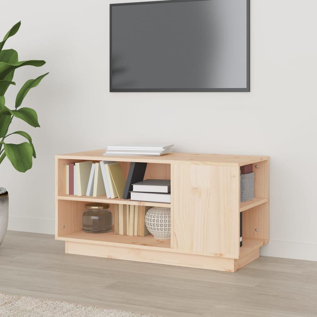 Solid Pine TV Cabinet 80x35x40.5 cm