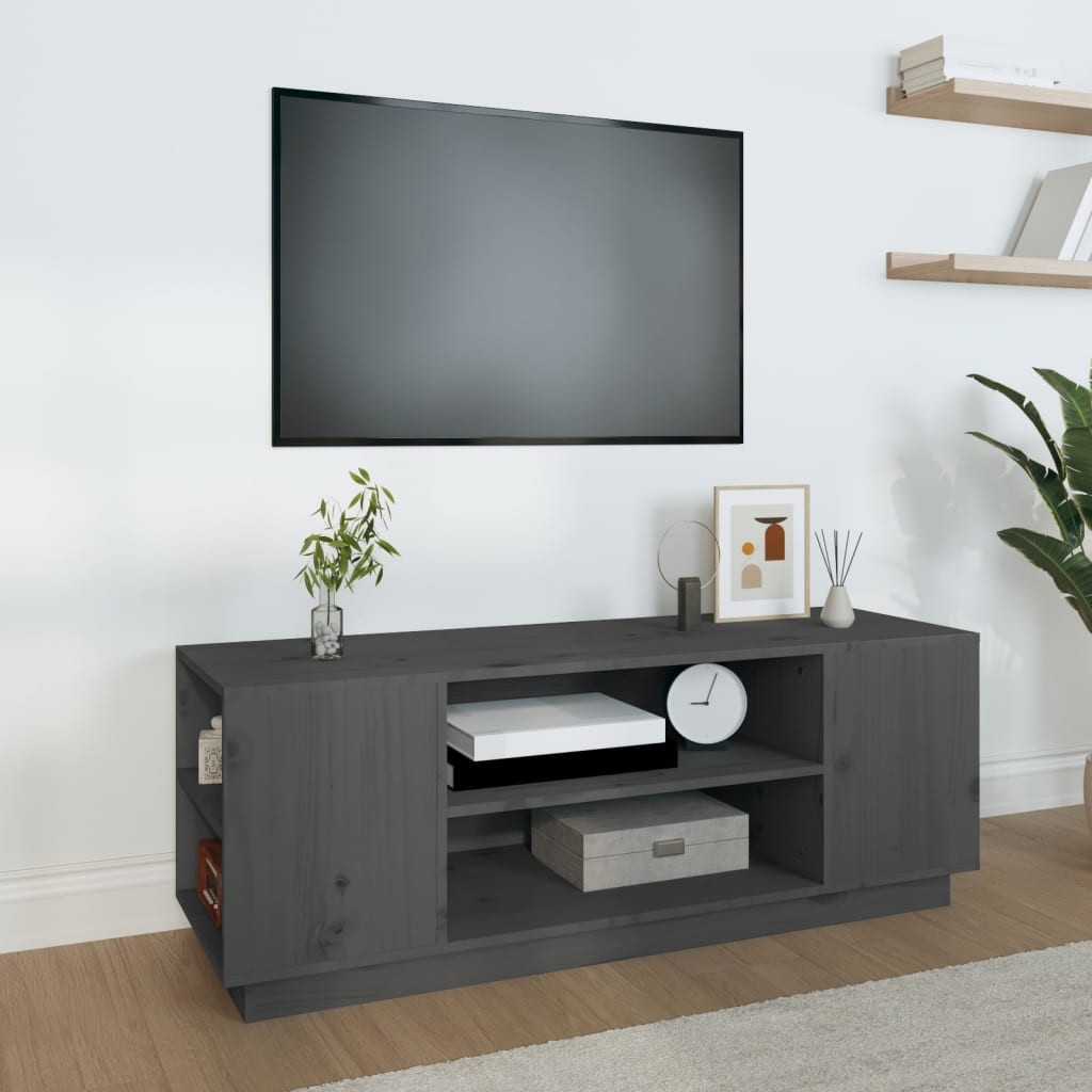 Conjunto de mueble de TV 2 piezas montado la pared madera vieja