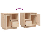 Mesita de noche madera maciza de pino 50x34x50 cm