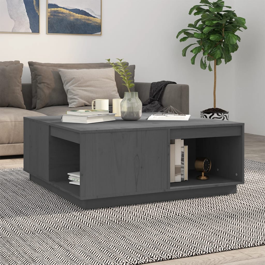 Mesa de centro de madera de pino maciza Ø 42,5x45 cm