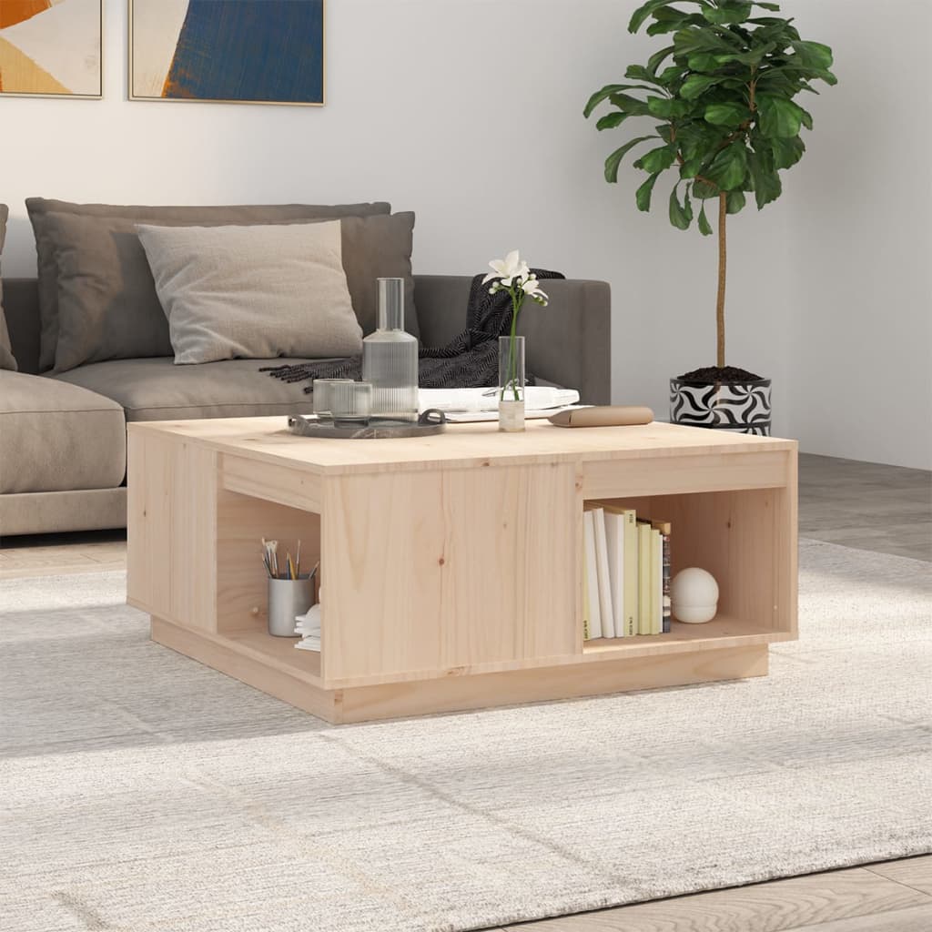 Mesa de centro de madera de pino maciza Ø 42,5x45 cm
