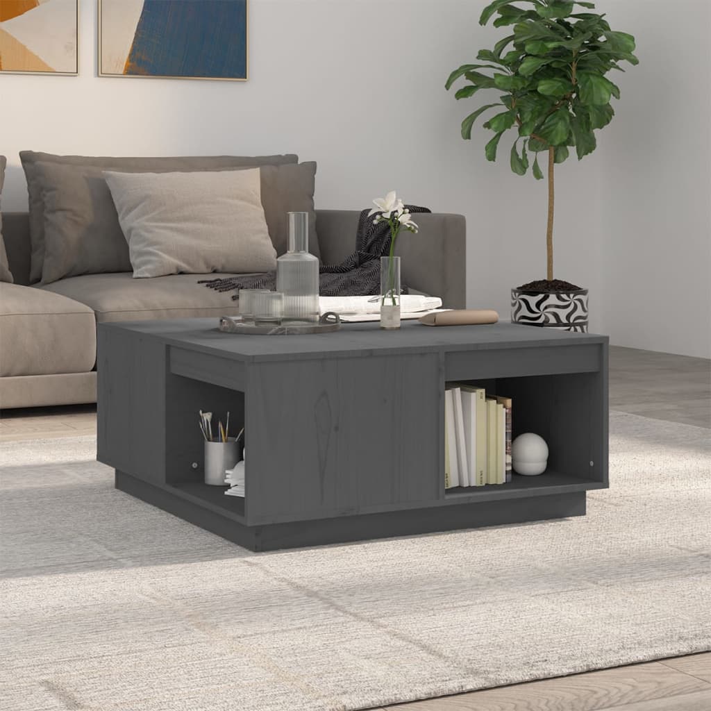 Mesa de centro de madera de pino maciza Ø 42,5x45 cm