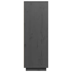 Aparador alto de madera maciza de pino gris 60x40x116,5 cm