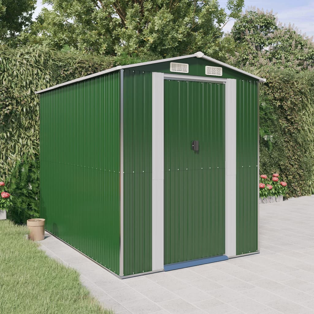 Cobertizo de jardín acero galvanizado antracita 126x97,5x177 cm