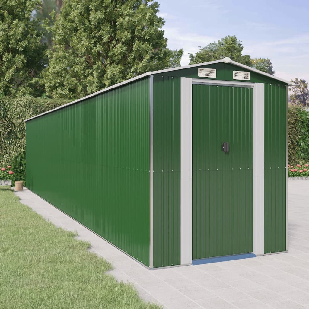 Cobertizo de jardín acero galvanizado antracita 126x97,5x177 cm