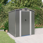 Cobertizo de jardín acero galvanizado antracita 126x97,5x177 cm