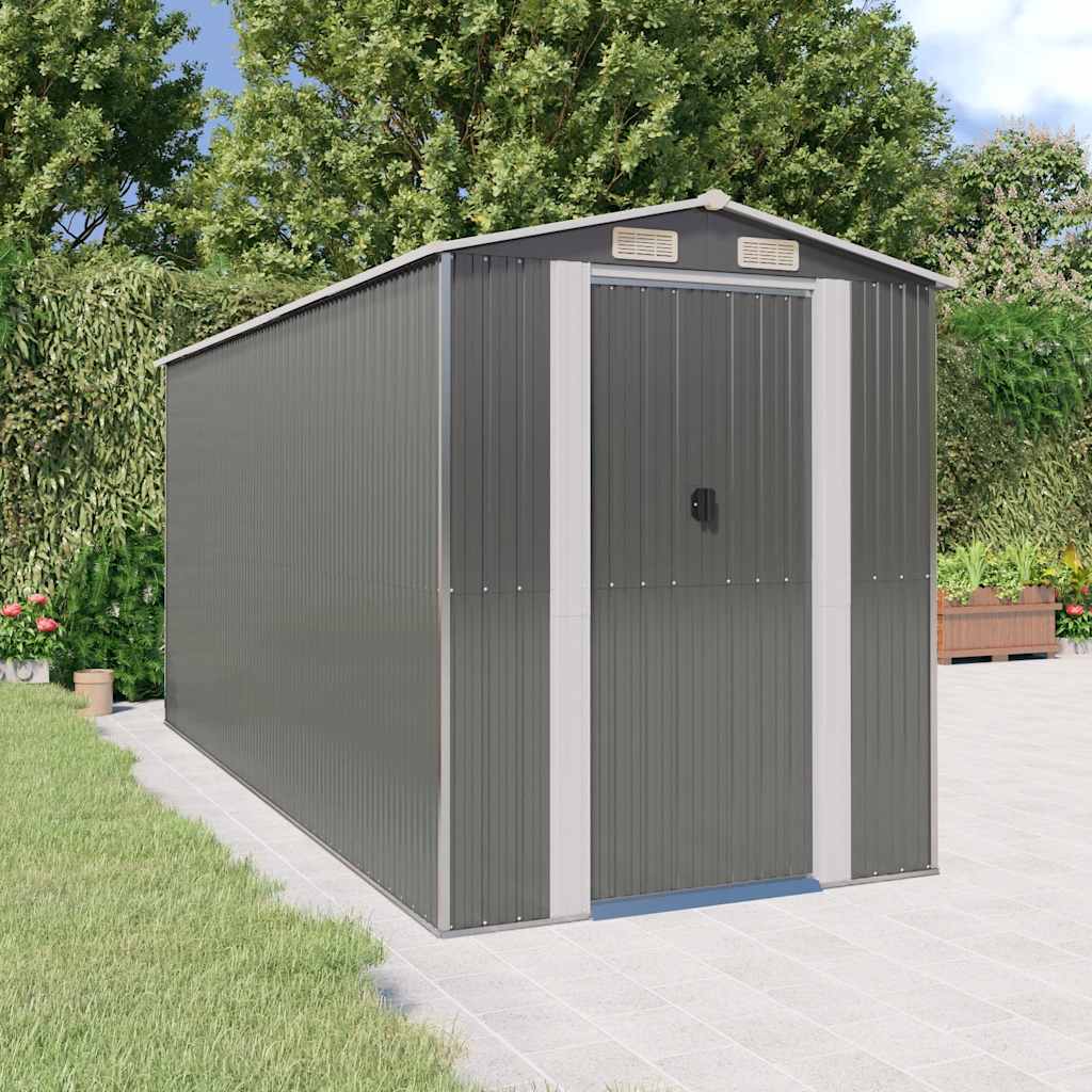 Cobertizo de jardín acero galvanizado antracita 126x97,5x177 cm