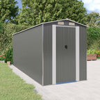 Cobertizo de jardín acero galvanizado antracita 126x97,5x177 cm