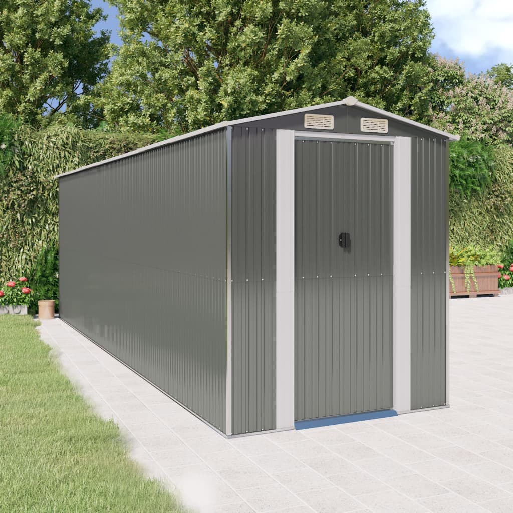 Cobertizo de jardín acero galvanizado antracita 126x97,5x177 cm