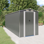 Cobertizo de jardín acero galvanizado antracita 126x97,5x177 cm