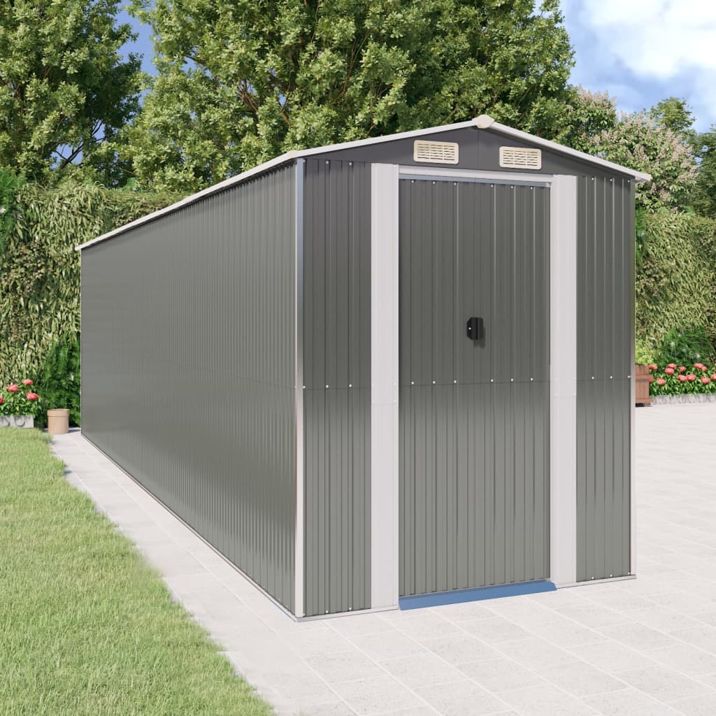 Cobertizo de jardín acero galvanizado antracita 126x97,5x177 cm
