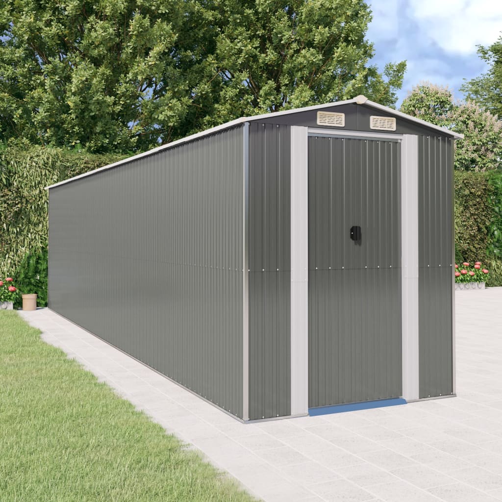 Cobertizo de jardín acero galvanizado antracita 126x97,5x177 cm