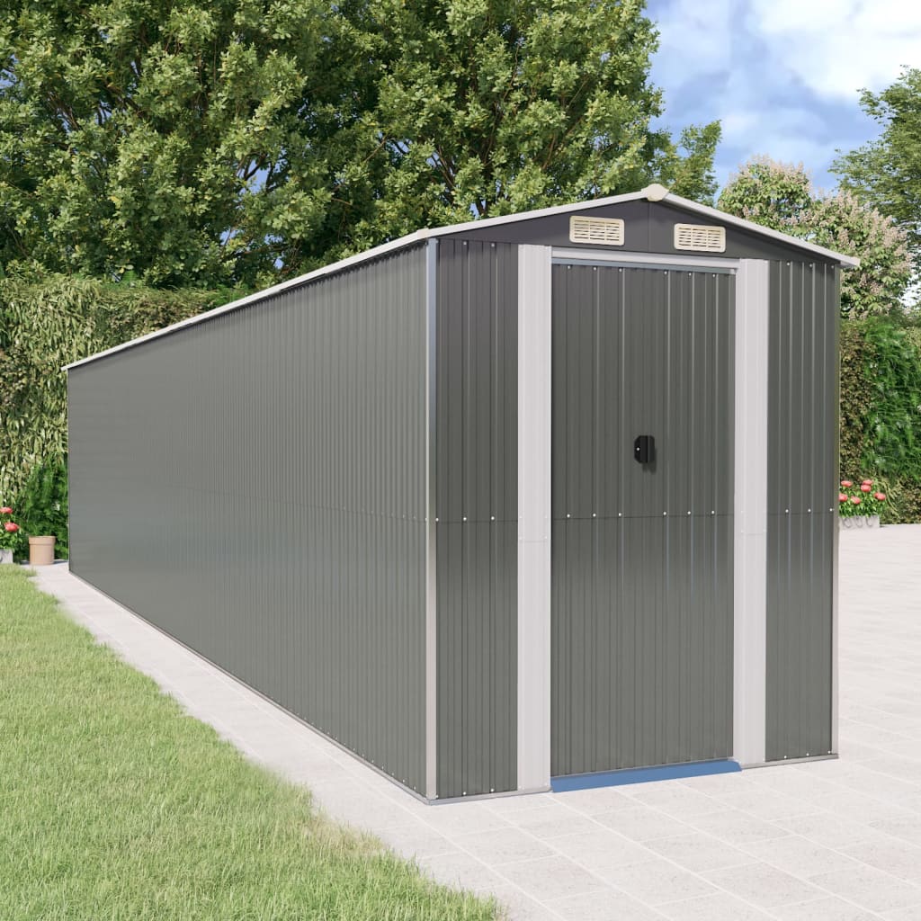 Cobertizo de jardín acero galvanizado antracita 126x97,5x177 cm