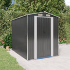 Cobertizo de jardín acero galvanizado antracita 126x97,5x177 cm