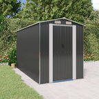 Cobertizo de jardín acero galvanizado antracita 126x97,5x177 cm
