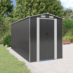 Cobertizo de jardín acero galvanizado antracita 126x97,5x177 cm