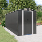 Cobertizo de jardín acero galvanizado antracita 126x97,5x177 cm