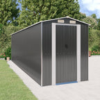 Cobertizo de jardín acero galvanizado antracita 126x97,5x177 cm
