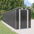 Cobertizo de jardín acero galvanizado antracita 126x97,5x177 cm