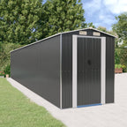Cobertizo de jardín acero galvanizado antracita 126x97,5x177 cm