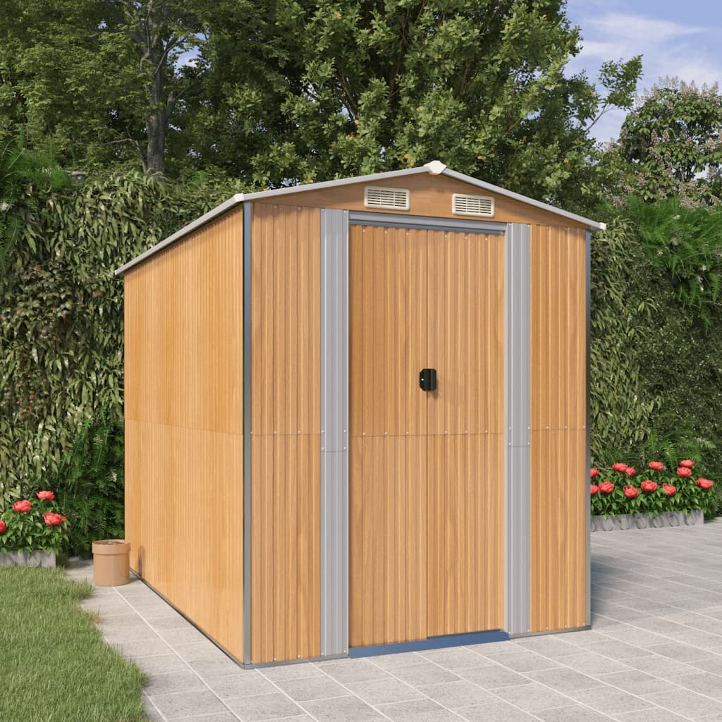 Cobertizo de jardín acero galvanizado antracita 126x97,5x177 cm