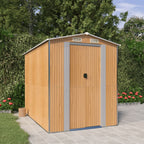 Cobertizo de jardín acero galvanizado antracita 126x97,5x177 cm