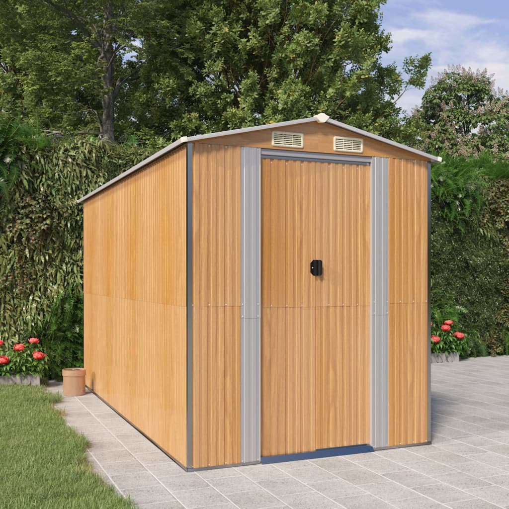 Cobertizo de jardín acero galvanizado antracita 126x97,5x177 cm