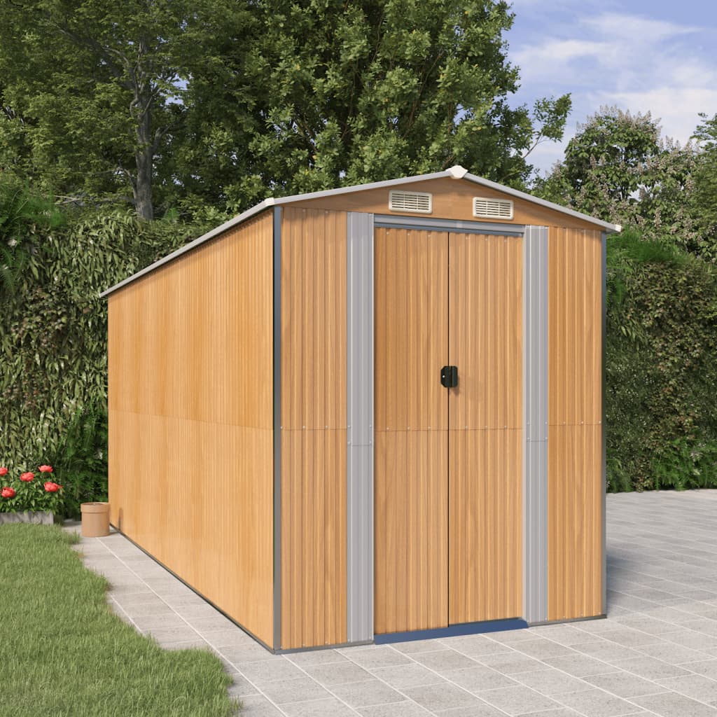 Cobertizo de jardín acero galvanizado antracita 126x97,5x177 cm