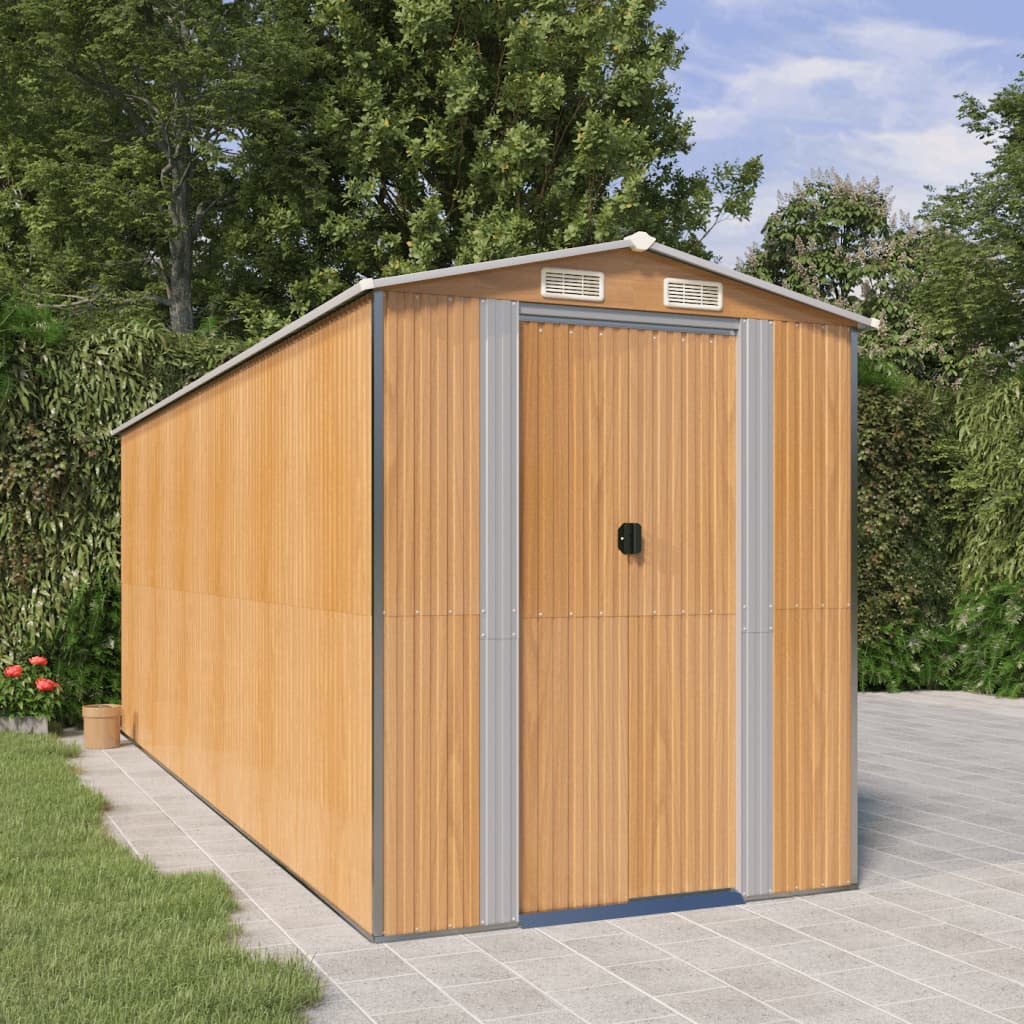 Cobertizo de jardín acero galvanizado antracita 126x97,5x177 cm