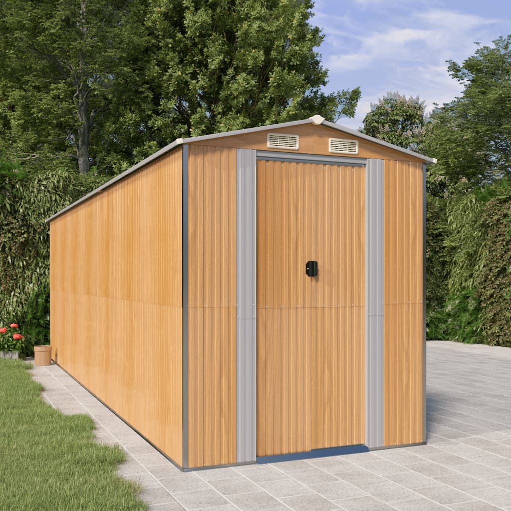 Cobertizo de jardín acero galvanizado antracita 126x97,5x177 cm