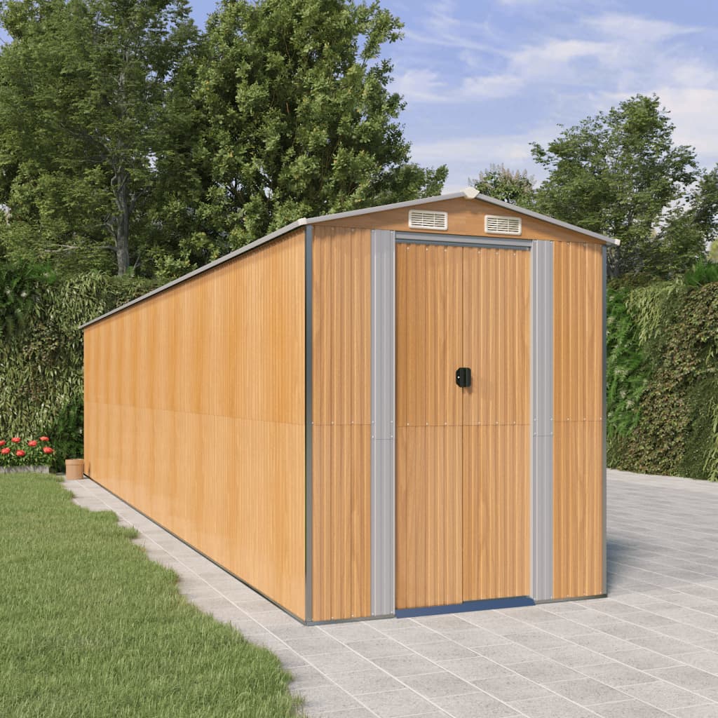 Cobertizo de jardín acero galvanizado antracita 126x97,5x177 cm