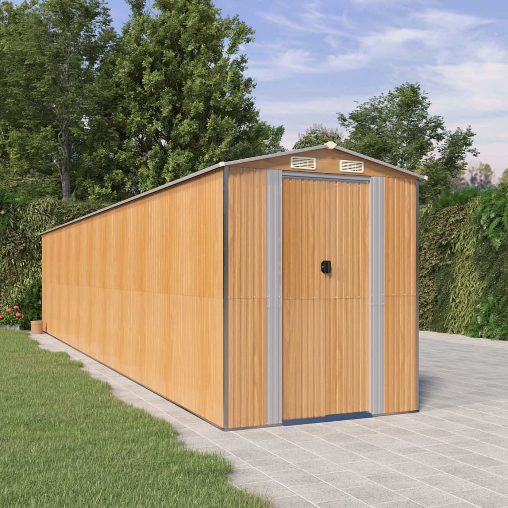 Cobertizo de jardín acero galvanizado antracita 126x97,5x177 cm