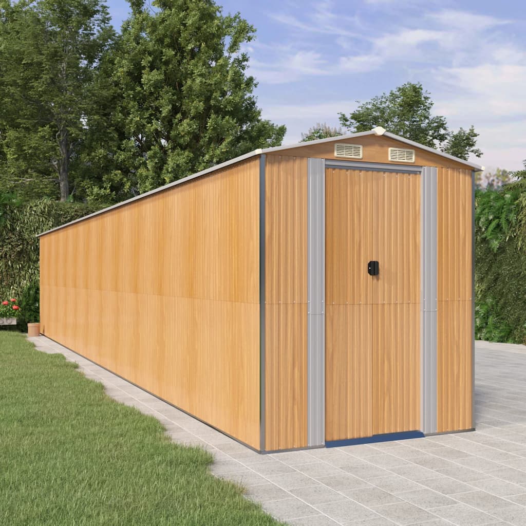 Cobertizo de jardín acero galvanizado antracita 126x97,5x177 cm