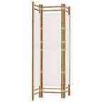 Biombo plegable de 3 paneles bambú y lona 120 cm