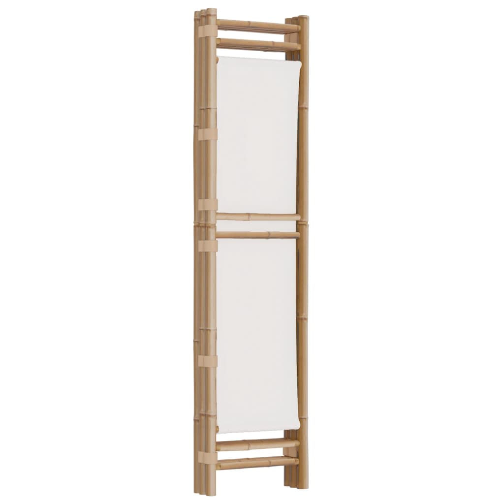 Biombo plegable de 3 paneles bambú y lona 120 cm