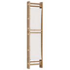 Biombo plegable de 3 paneles bambú y lona 120 cm