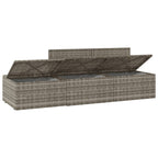 Set de muebles de jardín 3 pzas y cojines ratán sintético gris